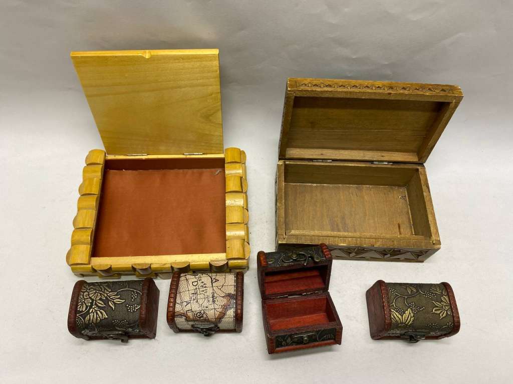 Шкатулка дерево, 6 штук набор