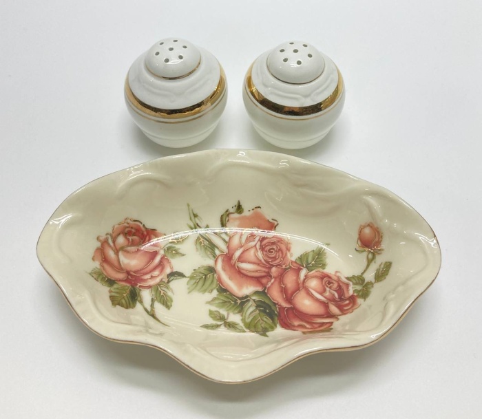 Блюдо Лефард + солонки, фарфор