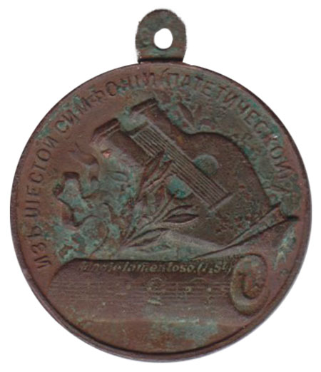1893 Медаль Россия 1893 год В память о П.И. Чайковском  Бронза  F