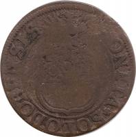 (№1623km10 (solothurn)) Монета Швейцария 1623 год frac12; Batzen
