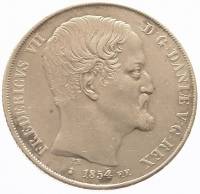(№1854km761.1) Монета Дания 1854 год 2 Rigsdaler (♁ ФФ)