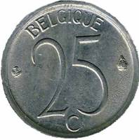 (№1964km153.2) Монета Бельгия 1964 год 25 Centimes (Французская легенда - медаль выравнивание)