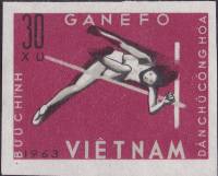 (1963-042) Марка Вьетнам "Прыжки в высоту"   Спортивные игры в Джакарте II Θ