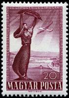 (1950-053) Марка Венгрия "Статуя Свободы в Будапеште"    Передовая техника (Стандартный выпуск) III 