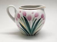 Молочник сливочник Пролетарий Тюльпаны 1950-1960 гг СССР винтаж фарфор ручная роспись