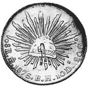 (№1872km3R(R3)) Монета Куба 1872 год 8 Reales (Отмечены Чеканки (Реальная Проблема - Революционный Ф