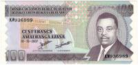 (2007) Банкнота Бурунди 2007 год 100 франков "Луи Рвагасоре"   UNC