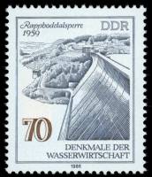 (1986-004) Марка Германия (ГДР) "Дамба (1959)"    Водоснабжение II Θ