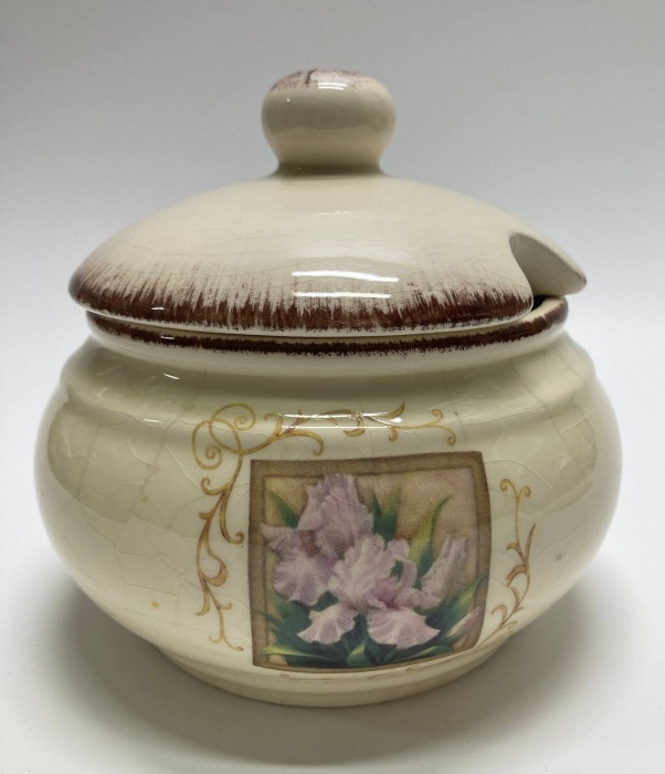 Банка с крышкой, керамика, ENS Group