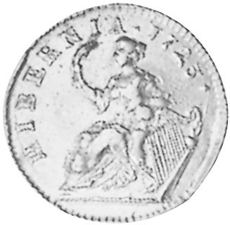 (№1723km117.2) Монета Ирландия 1723 год frac12; Penny