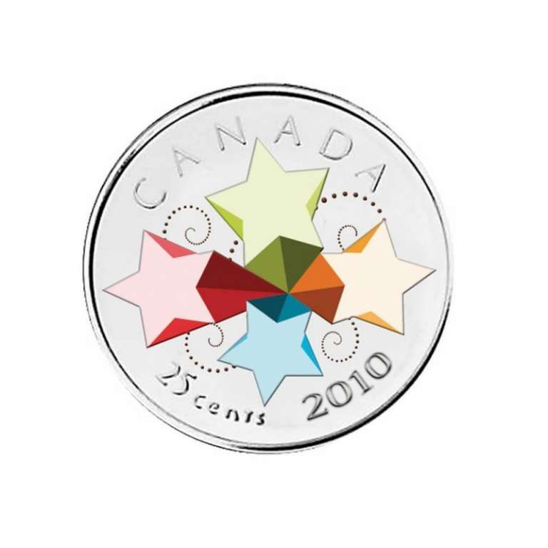 (2010) Монета Канада 2010 год 25 центов &quot;Поздравительная открытка&quot;  Медь-Никель  UNC
