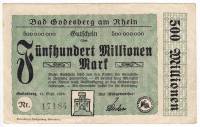 () Банкнота Германия (Веймар) 1923 год 500 000 000  ""   VF