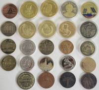 Жетоны медали 24 штуки Санкт-Петербург Кронштадт Русский музей и другие