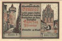 (№1921) Банкнота Германия 1921 год "50 Pfennig"