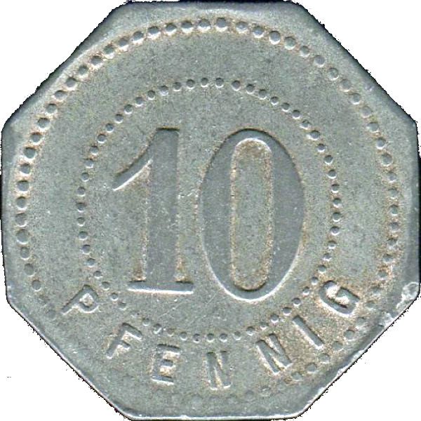 (№1917) Монета Германия 1917 год 10 Pfennig