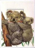 (№1997-106) Блок марок Мали 1997 год "Коала Phascolarctos cinereus", Гашеный