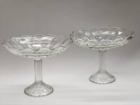 Фруктовницы на ножке 2 шт стекло 23х18 см СССР