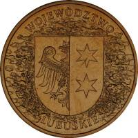 075 Монета Польша 2004 год 2 злотых Воеводство Любушское  Латунь  UNC