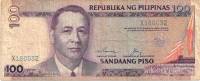 (,) Банкнота Филиппины 1994 год 100 песо "Мануэль Рохас"   UNC