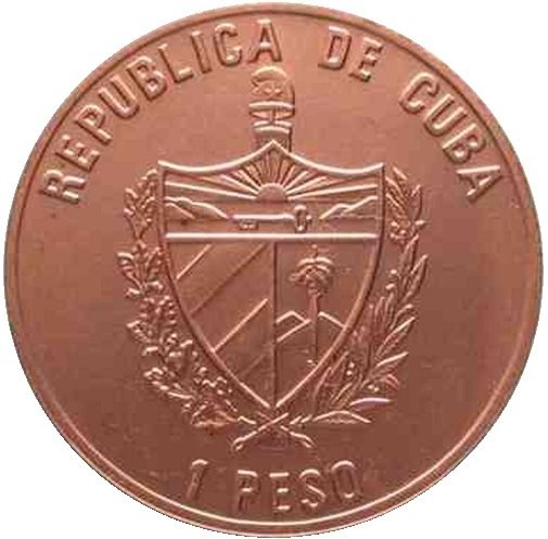 (1994) Монета Куба 1994 год 1 песо &quot;Остров Евангелиста. 500 лет открытия&quot;  Медь  UNC