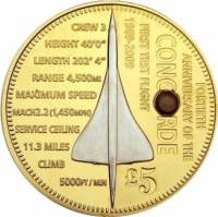 () Монета Тристан да Кунья 2009 год 5 фунтов ""   PROOF