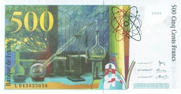 () Банкнота Франция 2000 год 500  &quot;&quot;   UNC