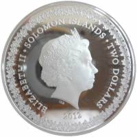 () Монета Соломоновы Острова 2012 год 2 доллара ""  Биметалл (Серебро - Ниобиум)  PROOF