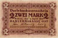 (№1918P-R129) Банкнота Германия 1918 год "2 Mark"