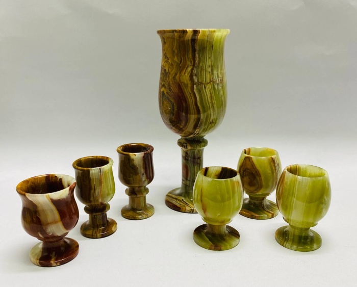 Набор 6 рюмок и бокал оникс