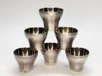 Стопки 6 штук Серебро 916 пробы общий вес 159 гр СССР