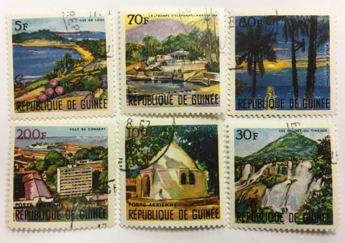 (--) Набор марок Гвинея &quot;6 шт.&quot;  Гашёные  , III Θ