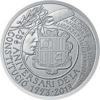 (2018) Монета Андорра 2018 год 5 евро "Конституция Андорры"  Серебро Ag 925  PROOF