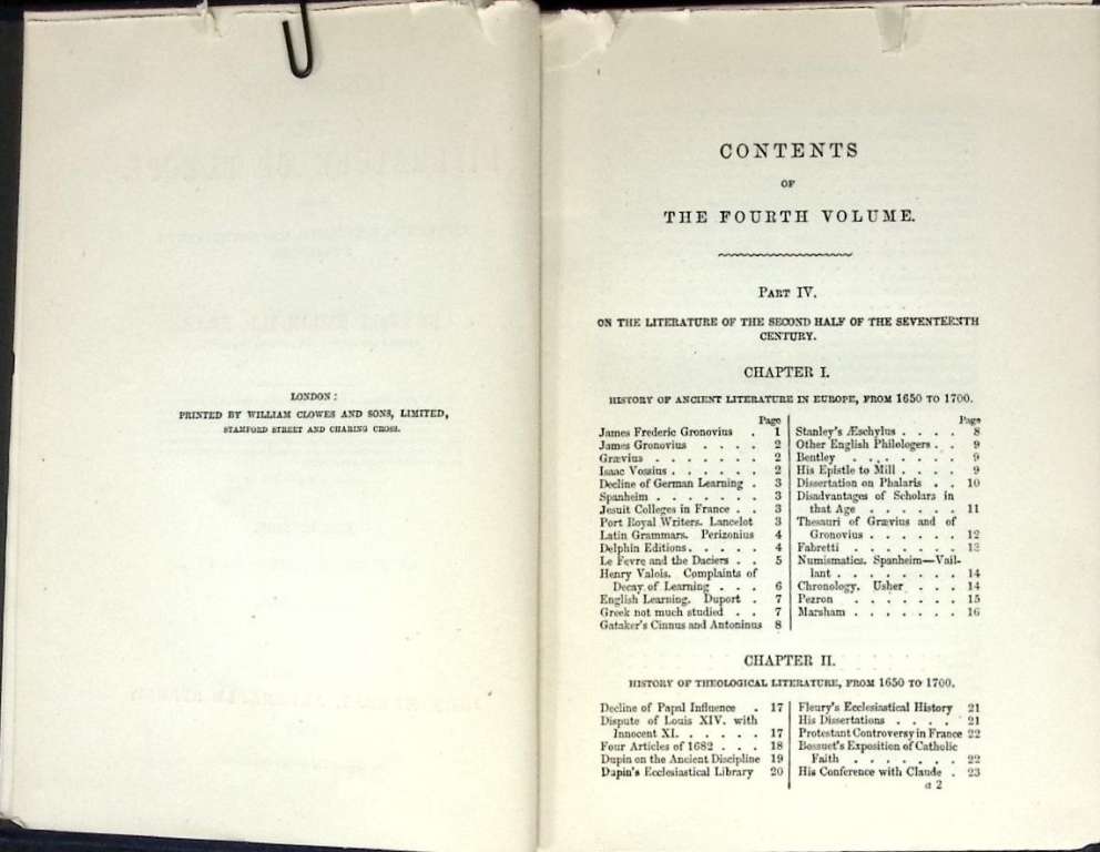 Книга &quot;Введение в литературу Европы 15-17 в.&quot; Г. Халлам Лондон 1882 Твёрдая обл. 424 с. Без илл.