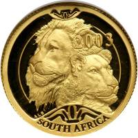 (№2003km414) Монета Южная Африка 2003 год 10 Rand (Натура - две львицы питьевой воды)