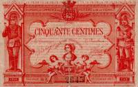 (№1920) Банкнота Франция 1920 год "50 Centimes"