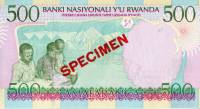 (,) Банкнота Руанда 1998 год 500 франков "Обезьяны"   UNC