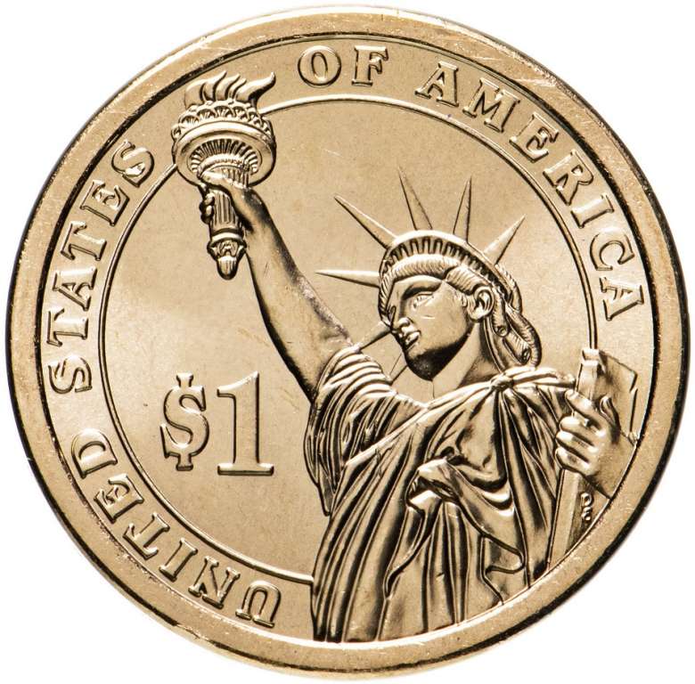 (39p) Монета США 2020 год 1 доллар &quot;Джордж Буш Старший&quot;  Латунь  UNC