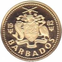 (№1982km35) Монета Барбадос 1982 год 250 Dollars (250-й рождения Джорджа Вашингтона 1 - го президент