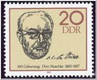 (1983-012) Марка Германия (ГДР) "Отто Нушке"    100 лет рождения II Θ