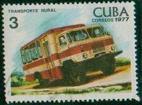(1977-008) Марка Куба &quot;Автобус &quot;Монтанья&quot;&quot;    Музей в Гаване III Θ