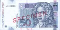 () Банкнота Хорватия 2002 год 50  ""   UNC
