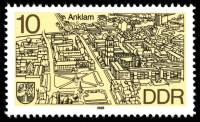 (1988-027) Марка Германия (ГДР) "Анклам"    Города ГДР II Θ