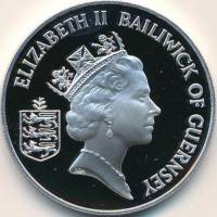 () Монета Остров Гернси 1986 год 2 фунта ""   AU