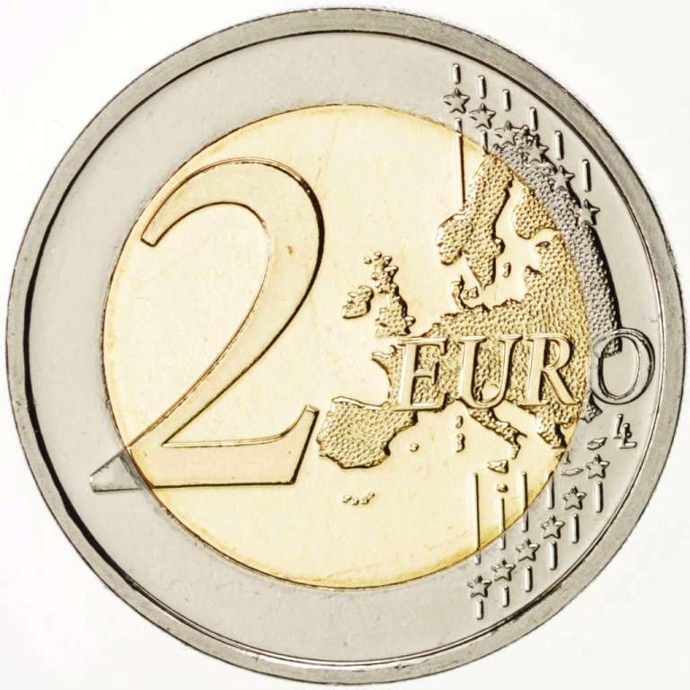 (009) Монета Бельгия 2012 год 2 евро &quot;10 лет наличному обращению Евро&quot;  Биметалл  UNC