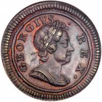 () Монета Великобритания 1719 год 1  ""   Медь  AU