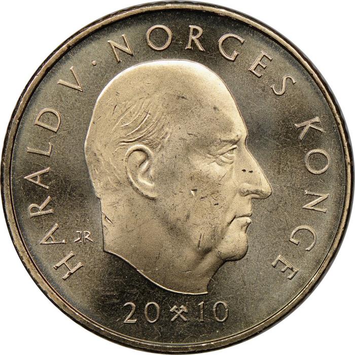 (2010) Монета Норвегия 2010 год 10 крон &quot;Уле Булль. 200 лет со дня рождения&quot;  Нейзильбер  UNC