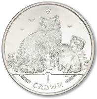 (2007) Монета Остров Мэн 2007 год 1 крона "Рэгдолл"  Медь-Никель  UNC