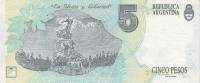 (№1993P-341b.1) Банкнота Аргентина 1993 год "5 Pesos"