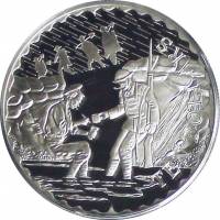 (2008) Монета Каймановы острова 2008 год 10 долларов "Перекур в окопах"  Серебро Ag 925  PROOF