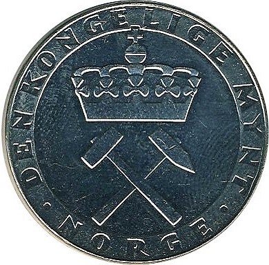 (1986) Монета Норвегия 1986 год 5 крон &quot;Монетный Двор. 300 лет&quot;  Медь-Никель  UNC